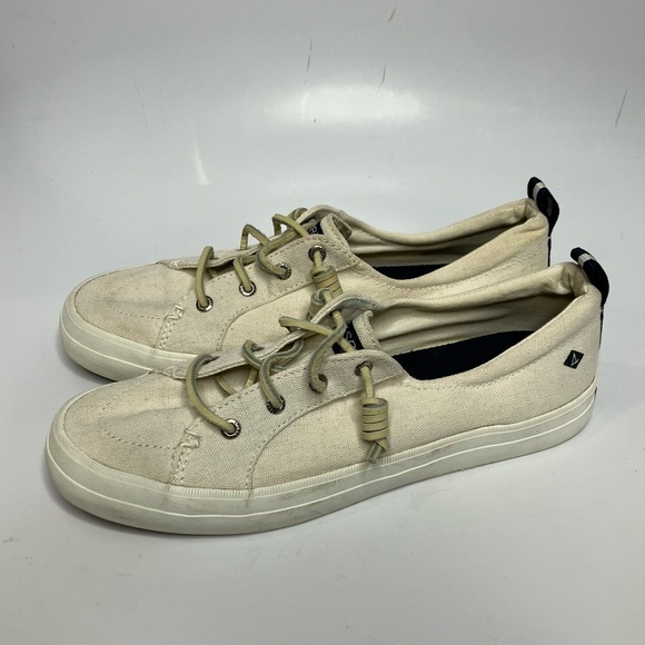 Sperry crest Vibe sneakers white off white size 9 - Picture 1 of 7